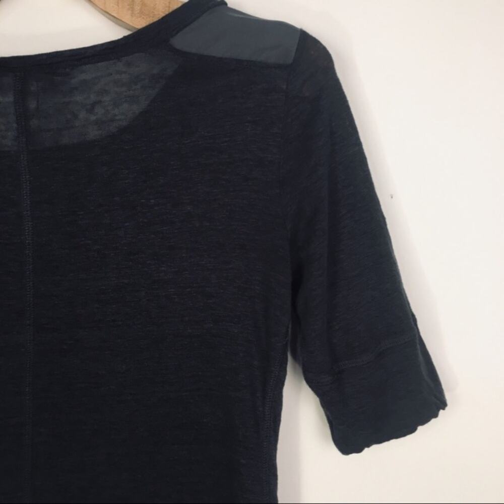 Banana Republic Gray Linen Silk Natural Fibers T Shirt Sz Small Minimalism - Picture 12 of 12